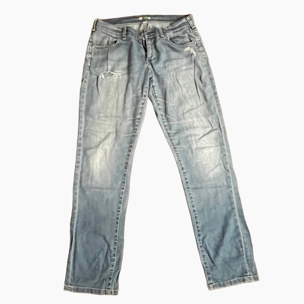 ETT twa Anthropologie Denim Jeans Destructed Size 27 Straight Leg